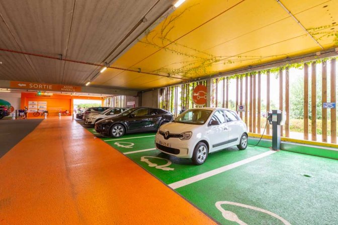 Places de rechargement des véhicules électriques aux Sentiers du Marais